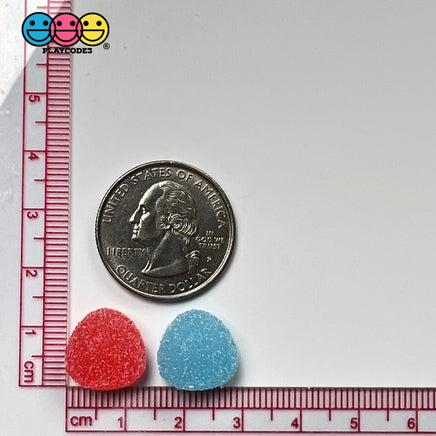 Gumdrops Sugar Coated Gummy 4Th Of July Faux Candy Gum Drops Red Blue Realistic Candies 20 Pcs Fake