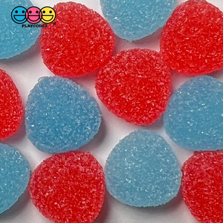 Gumdrops Sugar Coated Gummy 4Th Of July Faux Candy Gum Drops Red Blue Realistic Candies 20 Pcs Fake