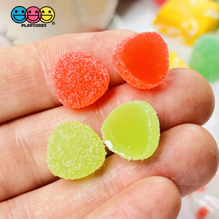 Gumdrops Sugar Coated Gummy Faux Candy Gum Drops Red Green Christmas Realistic Candies 28 Pcs Fake