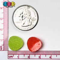 Gumdrops Sugar Coated Gummy Faux Candy Gum Drops Red Green Christmas Realistic Candies 28 Pcs Fake