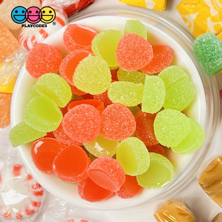 Gumdrops Sugar Coated Gummy Faux Candy Gum Drops Red Green Christmas Realistic Candies 28 Pcs Fake
