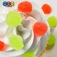 Gumdrops Sugar Coated Gummy Faux Candy Gum Drops Red Green Christmas Realistic Candies 28 Pcs Fake
