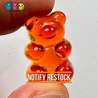 Gummy Bear Fake Candy Clear Transparent Hard Plastic Realistic Flatback Bears Charms Decoden 28 Pcs