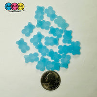 Gummy Bear Fake Candy Sugar Coated Realistic Flat back Gum Drops Bears Charms Decoden 18 pcs blue 18pcs Fake Food