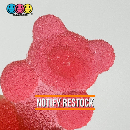 Gummy Bear Fake Candy Sugar Coated Realistic Flat Back Gum Drops Bears Charms Decoden 18 Pcs Food