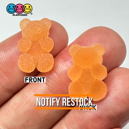 Gummy Bear Fake Candy Sugar Coated Realistic Flat Back Gum Drops Bears Charms Decoden 18 Pcs Food