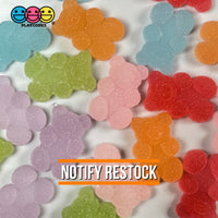 Gummy Bear Fake Candy Sugar Coated Realistic Flat Back Gum Drops Bears Charms Decoden 18 Pcs Food