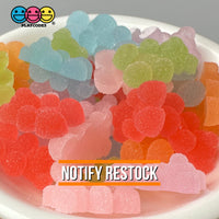 Gummy Bear Fake Candy Sugar Coated Realistic Flat Back Gum Drops Bears Charms Decoden 18 Pcs Food