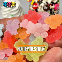 Gummy Bear Fake Candy Sugar Coated Realistic Flat Back Gum Drops Bears Charms Decoden 18 Pcs Food