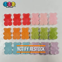 Gummy Bear Fake Candy Sugar Coated Realistic Flat Back Gum Drops Bears Charms Decoden 18 Pcs Food