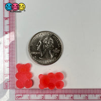 Gummy Bear Fake Candy Sugar Coated Realistic Flat Back Gum Drops Bears Charms Decoden 18 Pcs Food