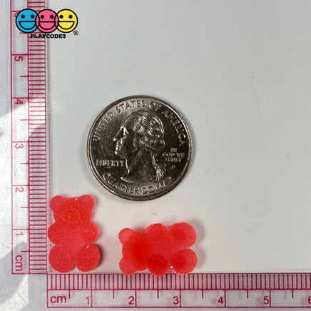 Gummy Bear Fake Candy Sugar Coated Realistic Flat Back Gum Drops Bears Charms Decoden 18 Pcs Food