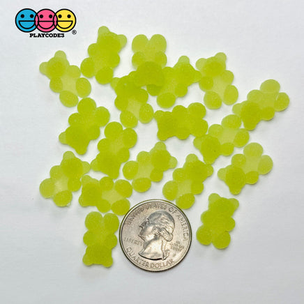 Gummy Bear Fake Candy Sugar Coated Realistic Flat back Gum Drops Bears Charms Decoden 18 pcs Fake Food