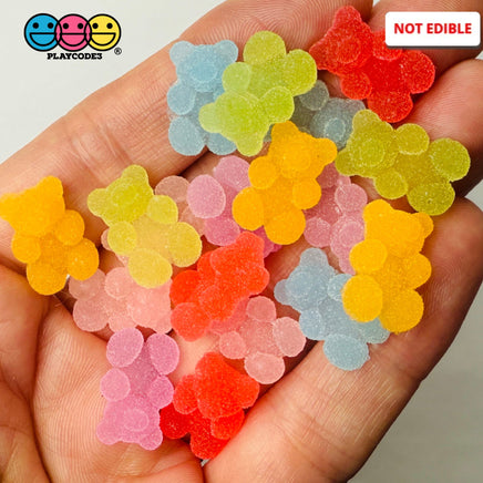 Gummy Bear Fake Candy Sugar Coated Realistic Flat back Gum Drops Bears Charms Decoden 18 pcs mixed 18pcs Fake Food