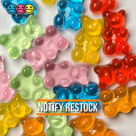 Fake Gummy Bear Flatback Charms Kawaii Cabochons 18Pcs Food Playcode3 Llc Charm