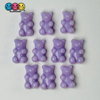 Gummy Bear Fake Food Pastel Green Blue Yellow Purple Pink Hot Flatback Cabochons Decoden Charm 10