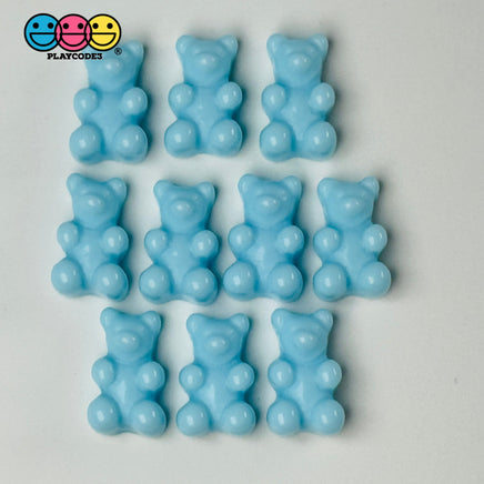 Gummy Bear Fake Food Pastel Green Blue Yellow Purple Pink Hot Flatback Cabochons Decoden Charm 10