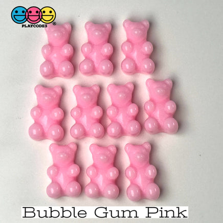 Gummy Bear Fake Food Pastel Green Blue Yellow Purple Pink Hot Flatback Cabochons Decoden Charm 10