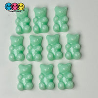 Gummy Bear Fake Food Pastel Green Blue Yellow Purple Pink Hot Flatback Cabochons Decoden Charm 10