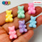 Gummy Bear Fake Food Pastel Green Blue Yellow Purple Pink Hot Flatback Cabochons Decoden Charm 10