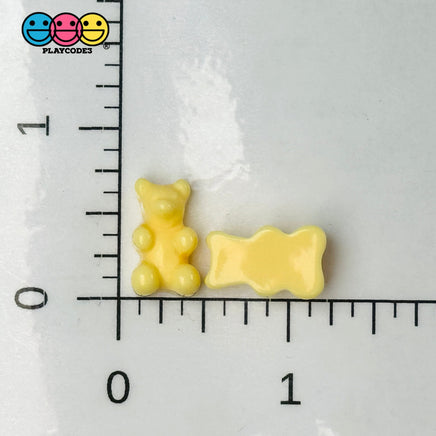 Gummy Bear Fake Food Pastel Green Blue Yellow Purple Pink Hot Flatback Cabochons Decoden Charm 10