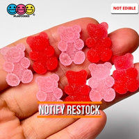 Gummy Bears Red Pink Valentines Day Theme Candy Charms Sugar Coated Flatback Charm 20 Pcs