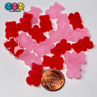 Gummy Bears Red Pink Valentines Day Theme Candy Charms Sugar Coated Flatback Charm 20 Pcs