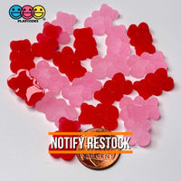 Gummy Bears Red Pink Valentines Day Theme Candy Charms Sugar Coated Flatback Charm 20 Pcs