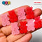 Gummy Bears Red Pink Valentines Day Theme Candy Charms Sugar Coated Flatback Charm 20 Pcs