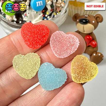 (Update In Progress) Gummy Sugar Coated Heart Shaped Fake Candy Flatback Valentine Charms 15 Pcs 5