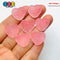 Gummy Translucent Pink Hearts Valentine’s Day Flatback Cabochons Decoden Charm 10 Pcs