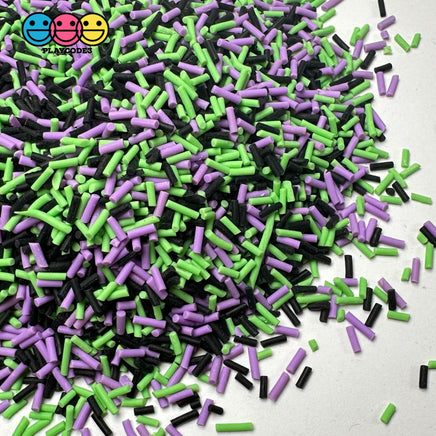 Halloween Holiday Black Purple Green 5Mm Fake Clay Sprinkles Decoden Fimo Jimmies Sprinkle
