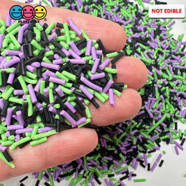 Halloween Holiday Black Purple Green 5Mm Fake Clay Sprinkles Decoden Fimo Jimmies Sprinkle