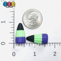 Halloween Holiday Candy Corn 3D Black Purple Green Cabochons Decoden Charm 10 pcs PLAYCODE3 Charm