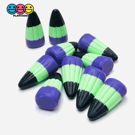 Halloween Holiday Candy Corn 3D Black Purple Green Cabochons Decoden Charm 10 pcs PLAYCODE3 Charm