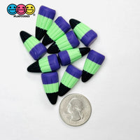 Halloween Holiday Candy Corn 3D Black Purple Green Cabochons Decoden Charm 10 pcs PLAYCODE3 Charm