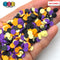 Halloween Holiday Circle Confetti Light Yellow Purple Orange Black 5mm Fake Clay Sprinkles Decoden Fimo Jimmies