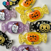 Halloween Holiday Fake Candy Spooky Kawaii Pumpkin Ghost Charm Flat Back Cabochons Decoden Slime