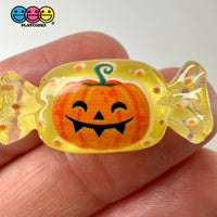 Halloween Holiday Fake Candy Spooky Kawaii Pumpkin Ghost Charm Flat Back Cabochons Decoden Slime