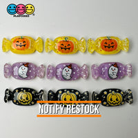 Halloween Holiday Fake Candy Spooky Kawaii Pumpkin Ghost Charm Flat Back Cabochons Decoden Slime