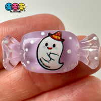 Halloween Holiday Fake Candy Spooky Kawaii Pumpkin Ghost Charm Flat Back Cabochons Decoden Slime