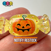 Halloween Holiday Fake Candy Spooky Kawaii Pumpkin Ghost Charm Flat Back Cabochons Decoden Slime