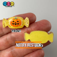 Halloween Holiday Fake Candy Spooky Kawaii Pumpkin Ghost Charm Flat Back Cabochons Decoden Slime