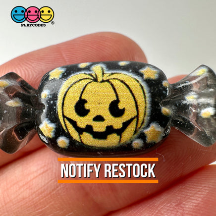 Halloween Holiday Fake Candy Spooky Kawaii Pumpkin Ghost Charm Flat Back Cabochons Decoden Slime