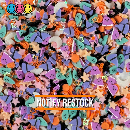 Halloween Holiday Festival Glow In The Dark Ghost Glitter Witch Hat Fake Clay Sprinkles Decoden Fimo