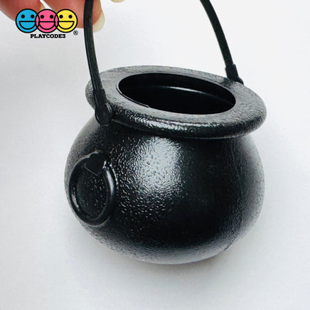 Halloween Holiday Plastic light weight Witches Pot Cauldron with Handle Cabochons Decoden Charm 3 pcs Charm