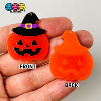 Halloween Holiday Pumpkin Witch Hat Jack O Lantern Charm With Hole Flat Back Cabochons Decoden 10