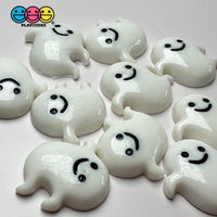 Halloween Holiday White Ghost Spooky Flatback Cabochons Decoden Charm 10 Pcs Playcode3 Llc
