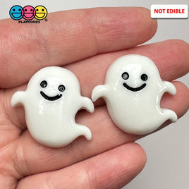 Halloween Holiday White Ghost Spooky Flatback Cabochons Decoden Charm 10 Pcs Playcode3 Llc
