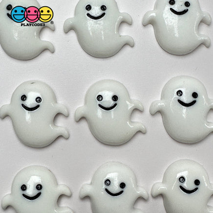 Halloween Holiday White Ghost Spooky Flatback Cabochons Decoden Charm 10 Pcs Playcode3 Llc
